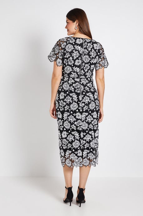 Mono Lace Pencil Dress - Image 3