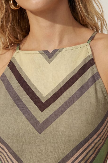 Placement Stripe Strappy Mini Dress - Image 4