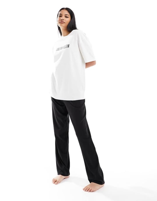 Calvin Klein intense power lounge pyjama pant in black - Image 2