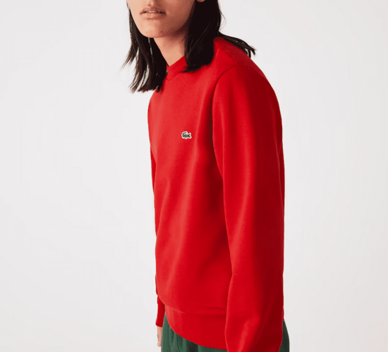 Lacoste Men's Crew Neck Sweatshirt Red - Image 3