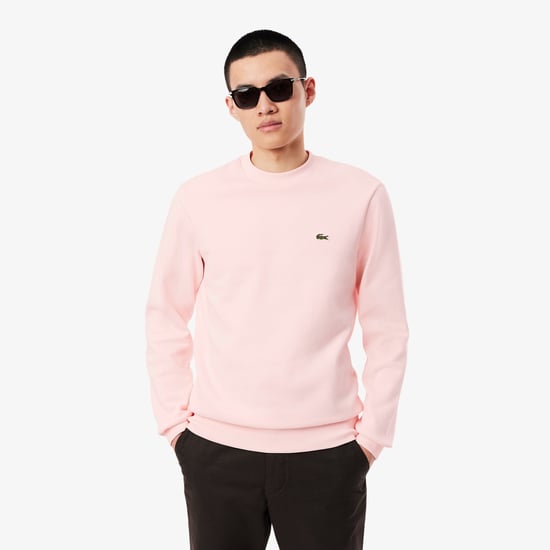 Lacoste Men's Crew Neck Sweatshirt Light Pink - Image 3