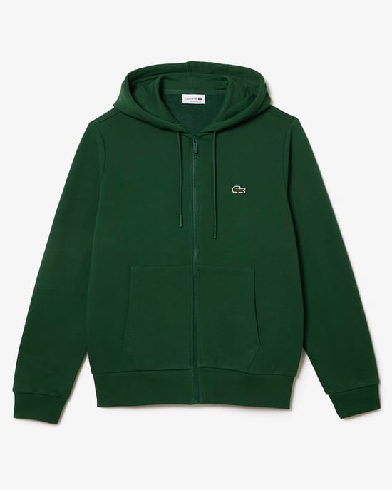 Lacoste Men's Zip Up Sweatshirt Green - Image 1