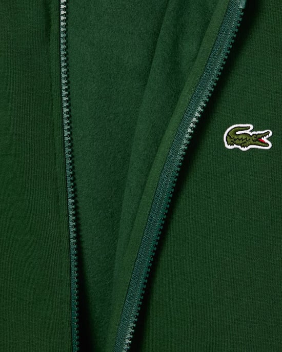 Lacoste Men's Zip Up Sweatshirt Green - Image 3