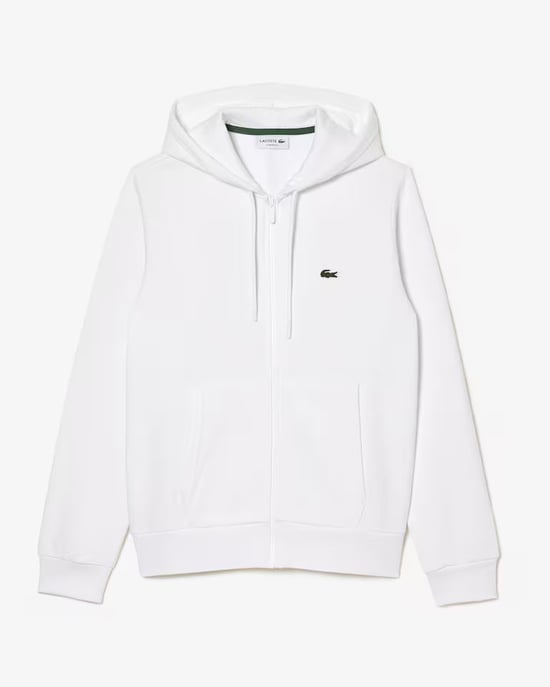 Lacoste Men's Zip Up Sweatshirt White - Image 1