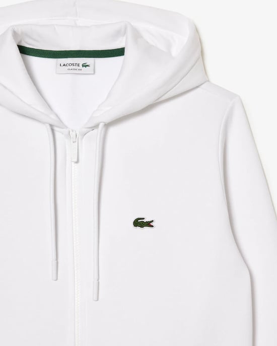 Lacoste Men's Zip Up Sweatshirt White - Image 2