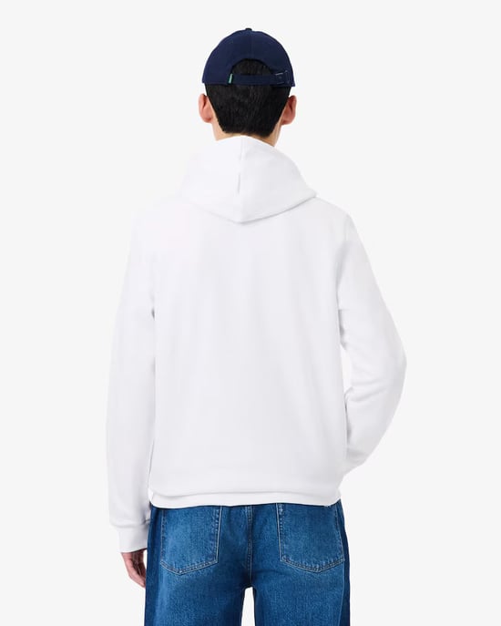 Lacoste Men's Zip Up Sweatshirt White - Image 4