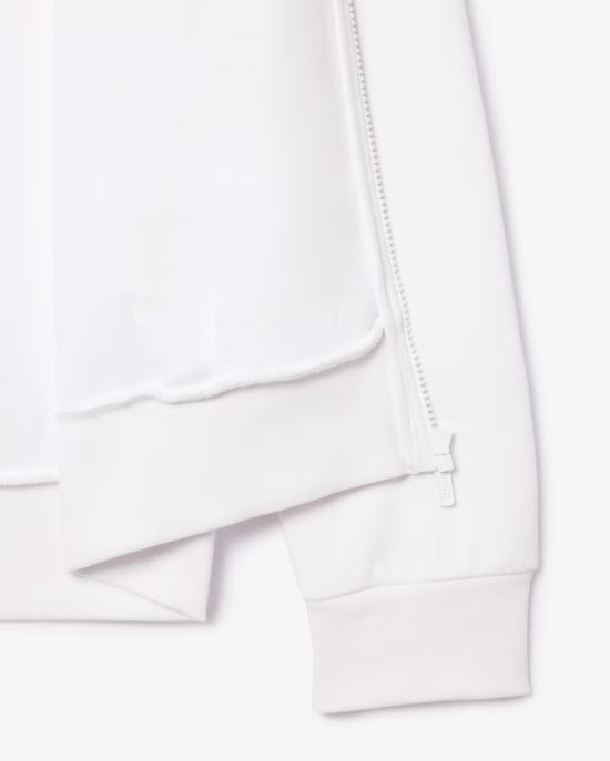 Lacoste Men's Zip Up Sweatshirt White - Image 5