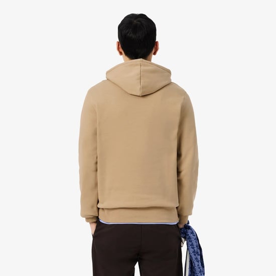Lacoste Men's Fleece Hoodie Beige - Image 4