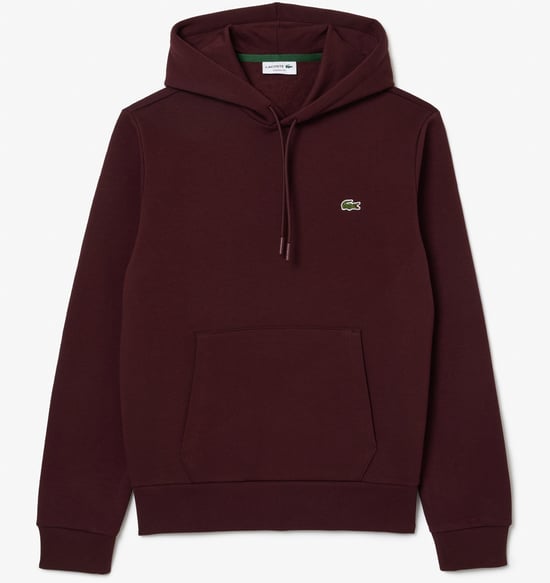 Lacoste Men's Fleece Hoodie Bordeaux - Image 1