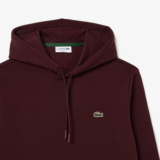 Lacoste Men's Fleece Hoodie Bordeaux - Image 2