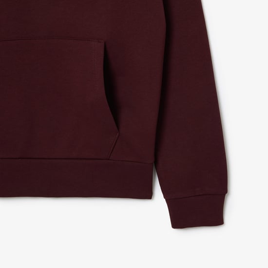 Lacoste Men's Fleece Hoodie Bordeaux - Image 3