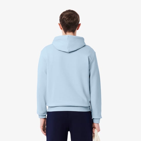 Lacoste Men's Fleece Hoodie Light Blue - Image 4