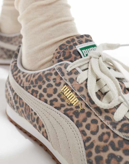 Puma Arizona trainers in leopard print - Image 4