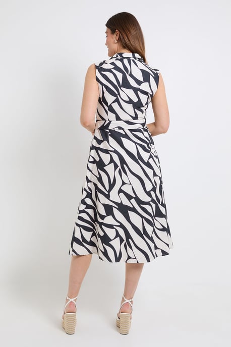Summer Cotton Palm Shirt Dress - Image 3