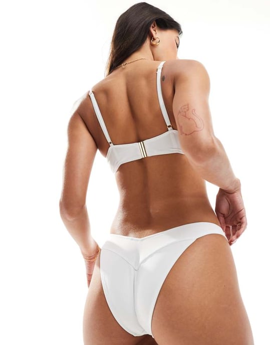 Ann Summers miami dreams brazilian bikini bottom in white - Image 2