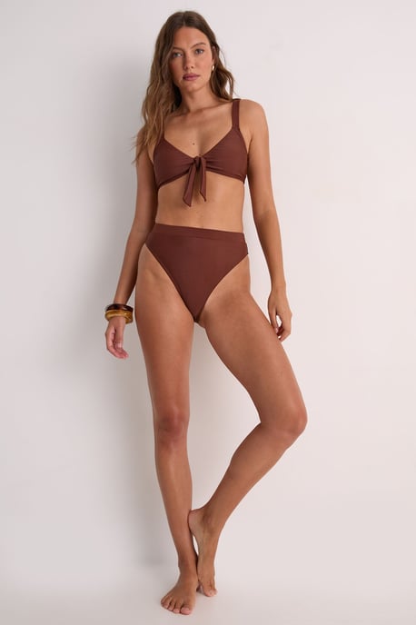 Tie Front High Leg Bikini Set - Image 4