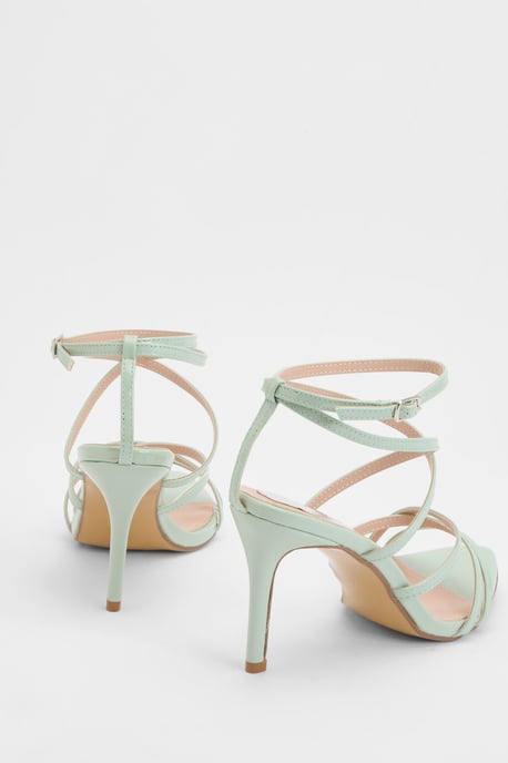 Helena Faux Patent Leather Strappy High Stiletto Heeled Sandals - Image 2