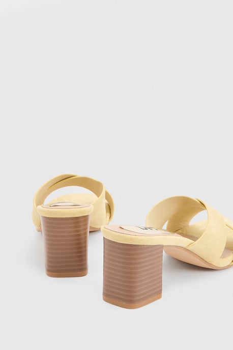 Jessica Faux Sued Cross Over Mules - Image 2