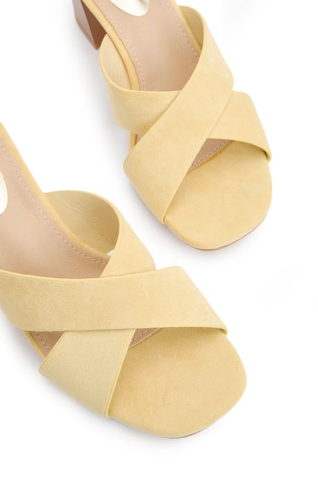 Jessica Faux Sued Cross Over Mules - Image 3
