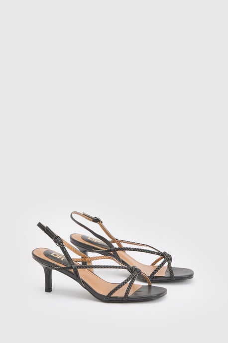 Marcella Faux Leather Braided Heeled Sandals - Image 3