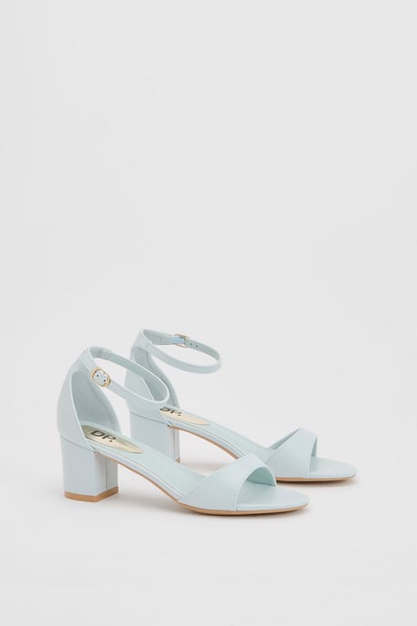 Rory Faux Leather Block Heel 2 Part Sandals - Image 1