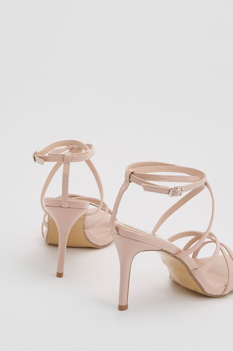 Helena Faux Patent Leather Strappy High Stiletto Heeled Sandals - Image 2