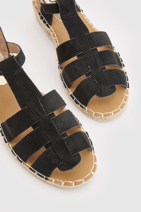 Piper Faux Suede Gladiator Espadrille Flats - Image 3