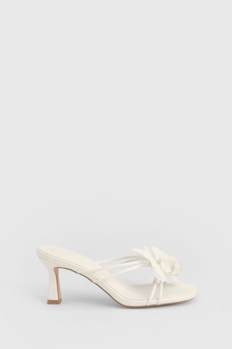 Flower Strappy Heeled Mules - Image 3