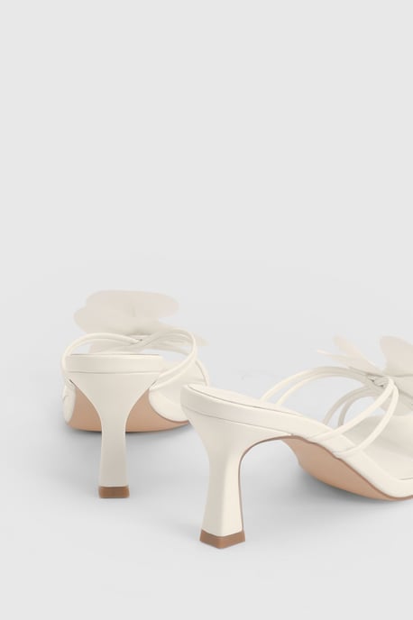 Flower Strappy Heeled Mules - Image 4