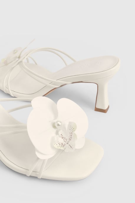 Flower Strappy Heeled Mules - Image 6