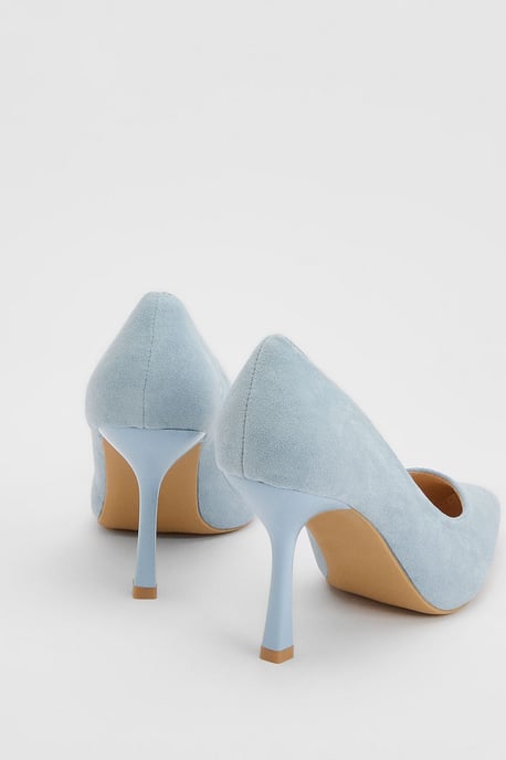 Lexie Faux Suede High Heeled Court Shoes - Image 2