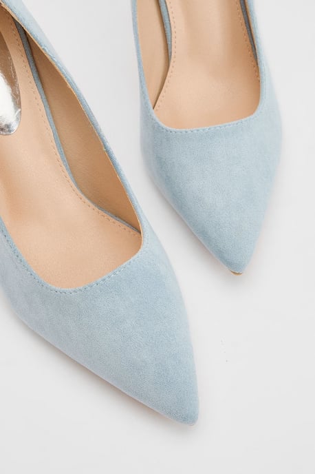 Lexie Faux Suede High Heeled Court Shoes - Image 3