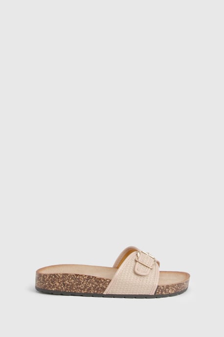 Buckle Detail Footbed Sliders - Image 3