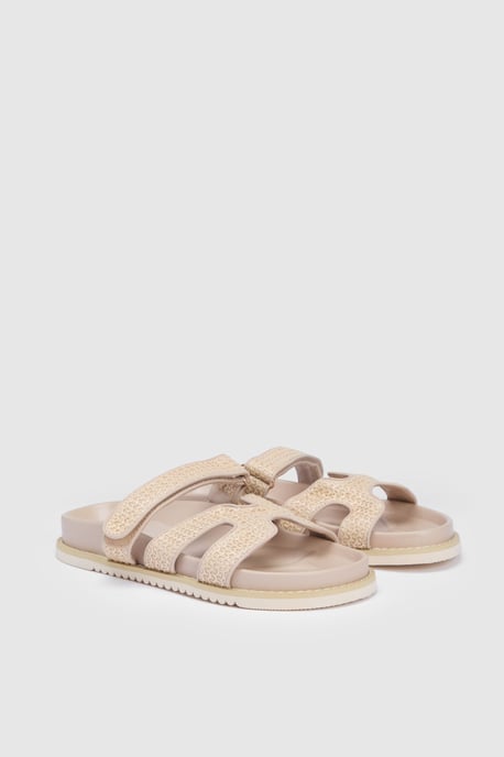 Raffia Cut Out Detail Sliders - Image 3