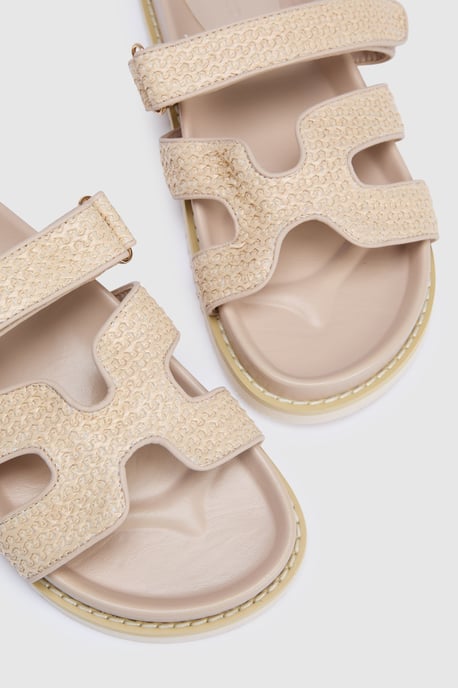 Raffia Cut Out Detail Sliders - Image 5
