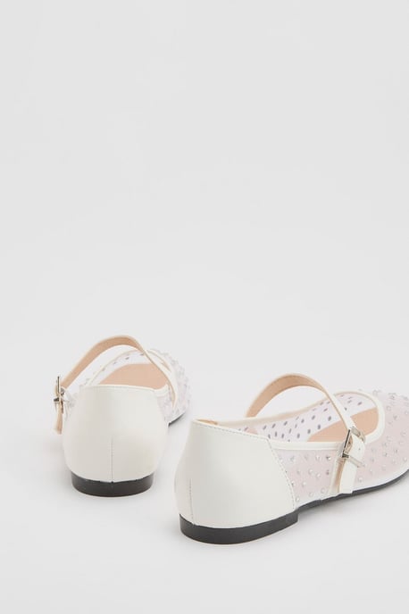 Harriet Mesh Embellished Mary Jane Flats - Image 2