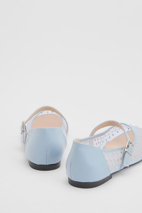 Harriet Mesh Embellished Mary Jane Flats - Image 2