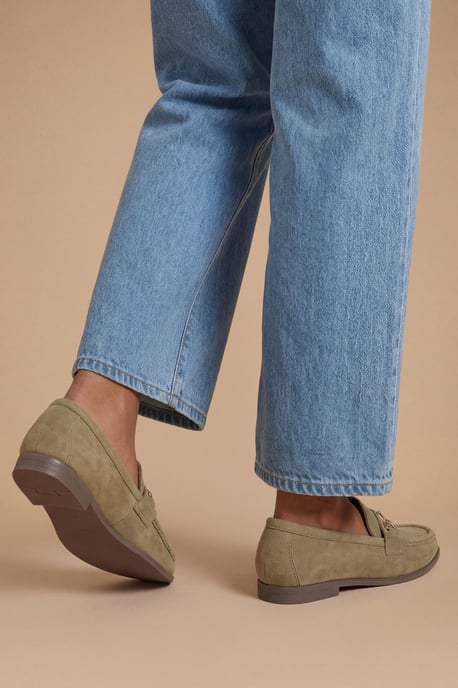 Pandie Faux Suede Trim Loafers - Image 2
