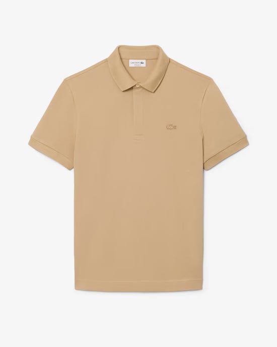 Lacoste Men's Paris Strech Pique Polo Shirt Beige - Image 1