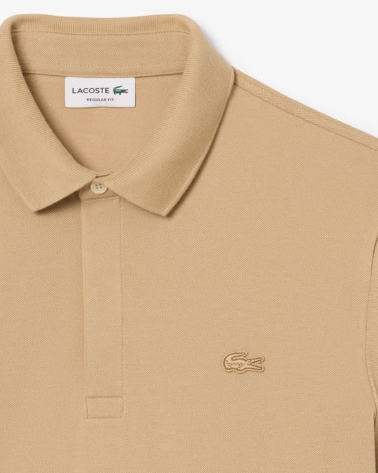 Lacoste Men's Paris Strech Pique Polo Shirt Beige - Image 2