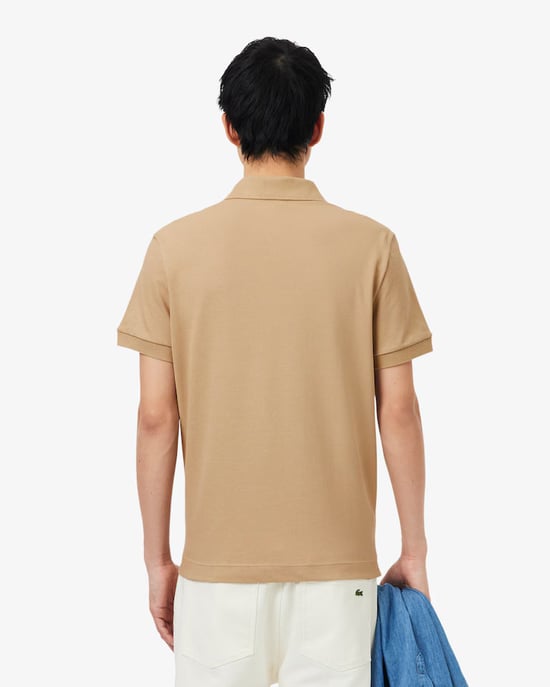Lacoste Men's Paris Strech Pique Polo Shirt Beige - Image 4