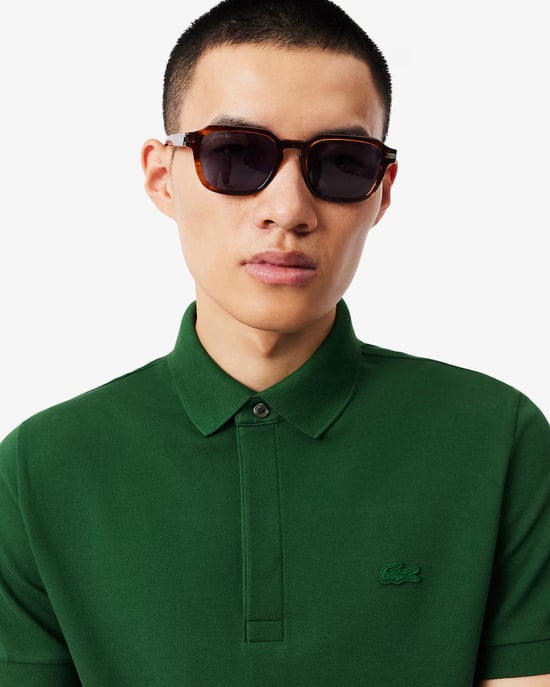Lacoste Men's Paris Strech Pique Polo Shirt Green - Image 3