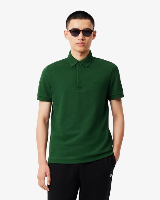 Lacoste Men's Paris Strech Pique Polo Shirt Green - Image 4