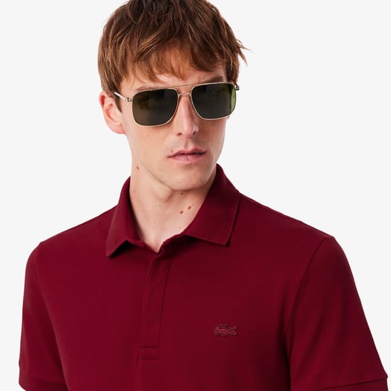 Lacoste Men's Paris Strech Pique Polo Shirt Bordeaux - Image 2