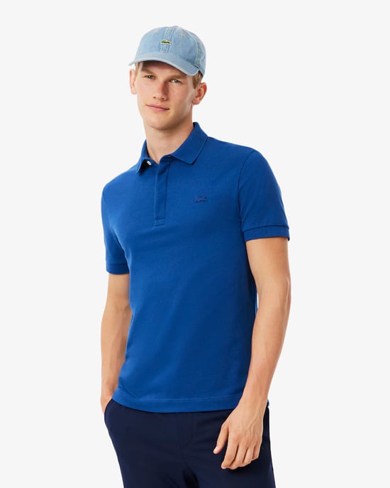 Lacoste Men's Paris Strech Pique Polo Shirt Saphire Blue - Image 4