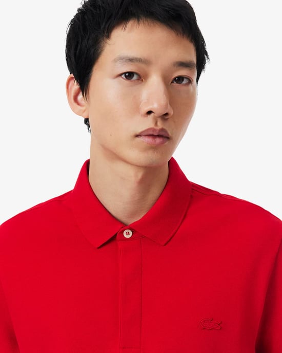 Lacoste Men's Paris Strech Pique Polo Shirt Red - Image 3