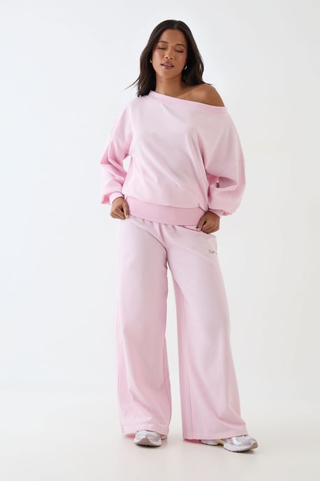 DSGN Studio Light Weight Off The Shoulder Sweatshirt - Image 1