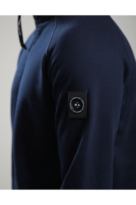 Stanford 1/4 Zip Hood Navy - Image 5