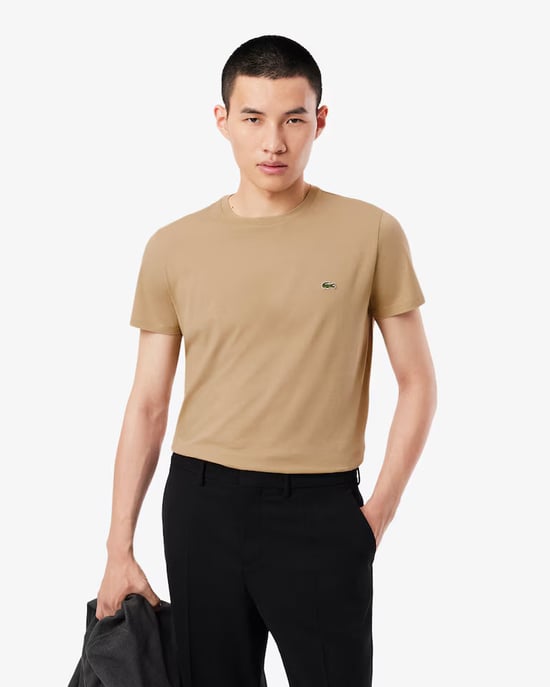 Lacoste Men's T-Shirt-Beige - Image 4