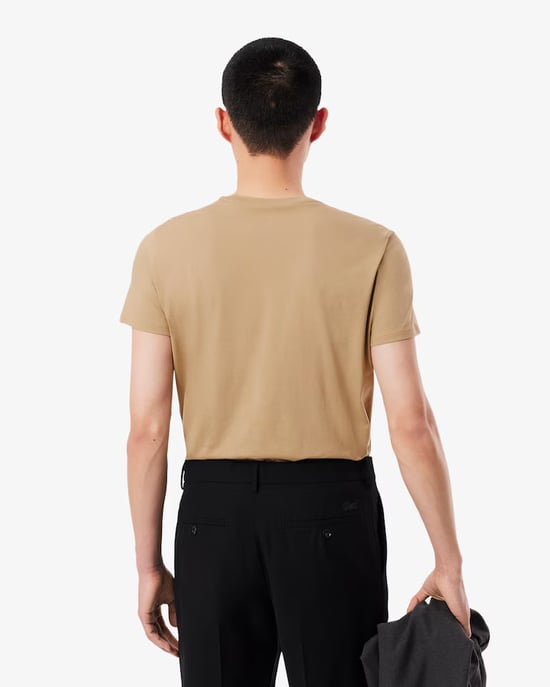 Lacoste Men's T-Shirt-Beige - Image 5